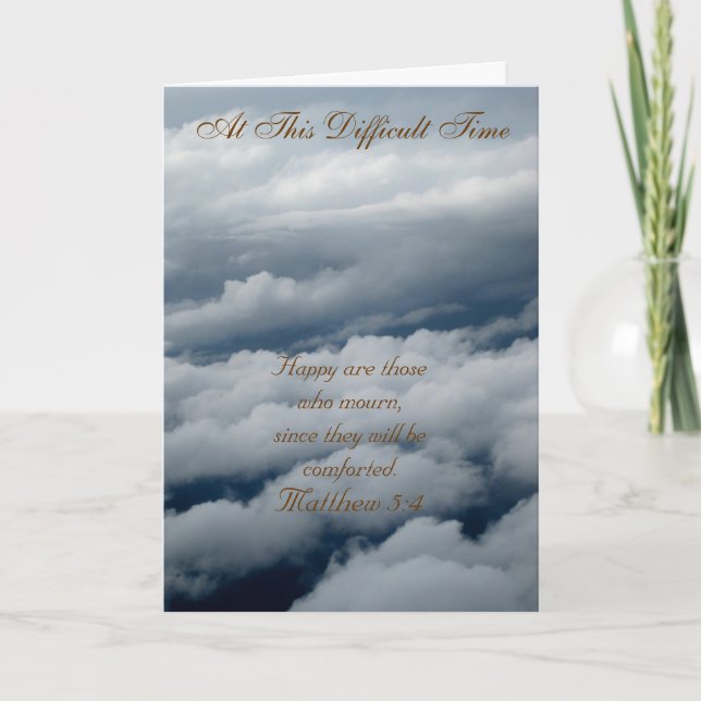 En esta tarjeta de felicitación difícil del tiempo (Anverso)