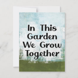 En Este Jardín Cremos Tarjeta De Saludo
