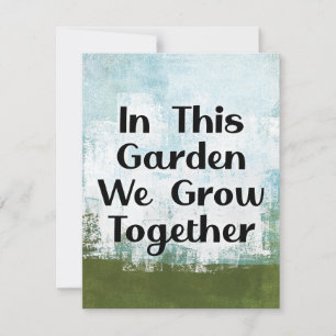 En Este Jardín Cremos Tarjeta De Saludo