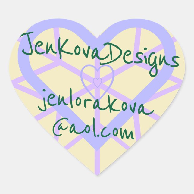 EN FORMA DE CORAZÓN 1 JK HEART PEGATINA (Anverso)