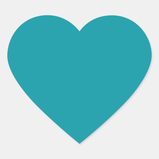 En Forma De Corazón Aqua Heart Pegatina (Anverso)