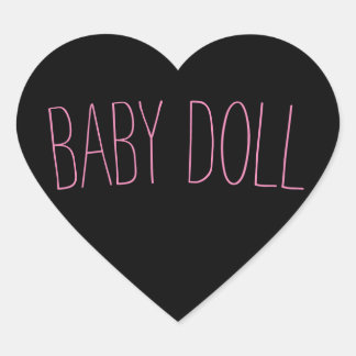 En Forma De Corazón Baby Doll Pegatina