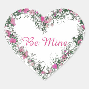 En Forma De Corazón Be Mine Pegatina