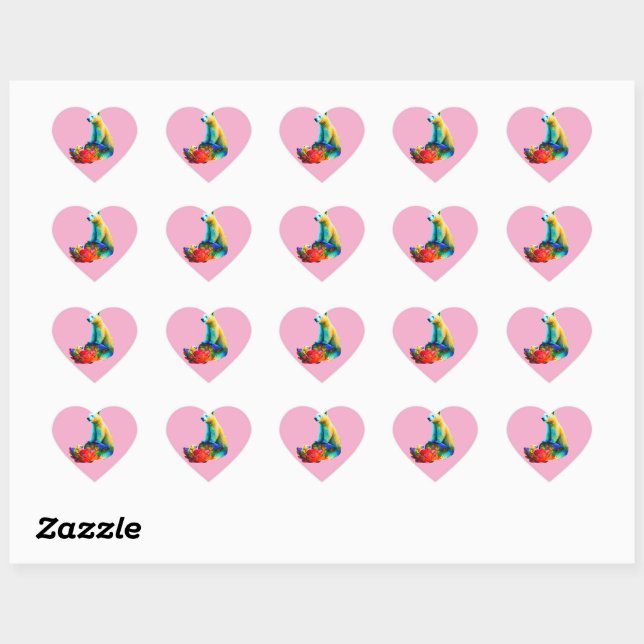 En Forma De Corazón Bebé y madre Pegatina (Hoja)
