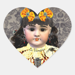 En Forma De Corazón Bonito Vampire Doll Pegatina