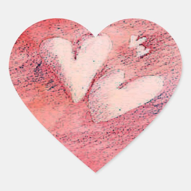 En Forma De Corazón Corazones flotantes - Pegatina (Anverso)