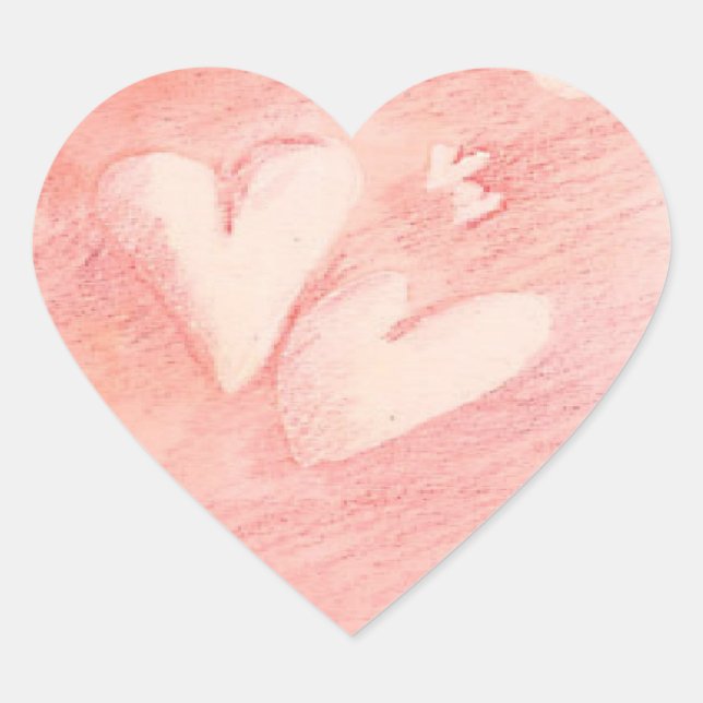 En Forma De Corazón Corazones flotantes - Pegatina (Anverso)