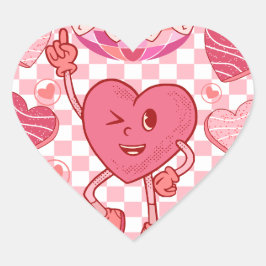 En Forma De Corazón Dance Sweet Valentines Pegatina