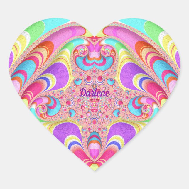 En Forma De Corazón DARLENE ~ CANDALA DULCE ~ Pegatina (Anverso)