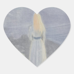 En Forma De Corazón Edvard Munch Pegatina