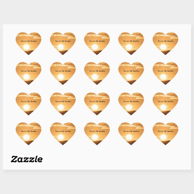 En Forma De Corazón Eres mi Pegatina Sunshine (Hoja)