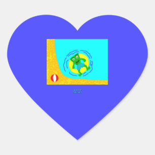 En Forma De Corazón FrankenCheese Summer Heart Pegatina