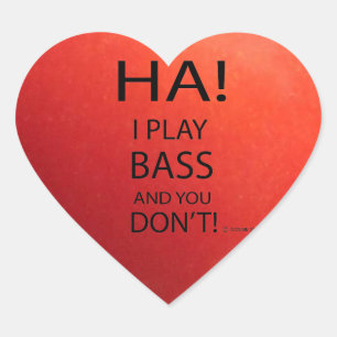 En Forma De Corazón Ha Bass Heart Pegatina