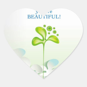 En Forma De Corazón Hermoso Pegatina