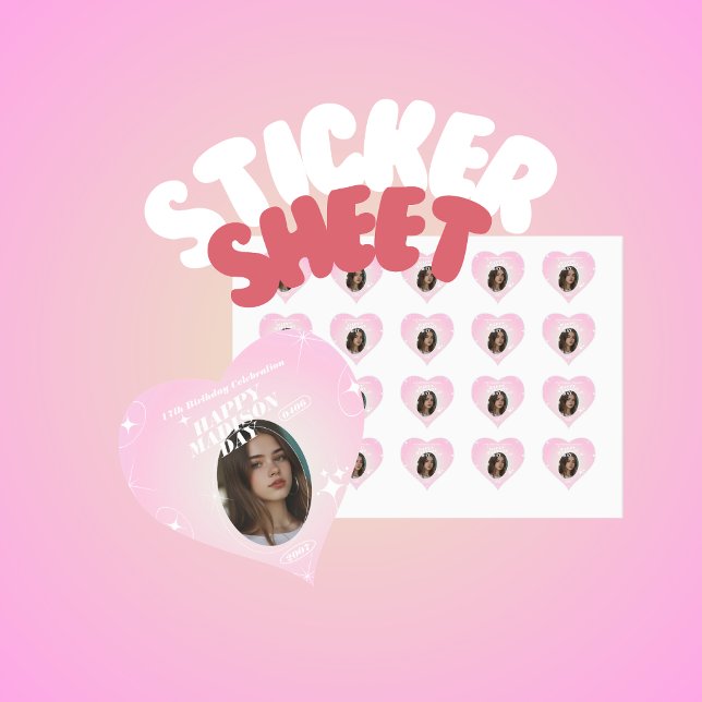 En Forma De Corazón Kpop Idol Birthday Fancafe Style Pegatina (Subido por el creador)