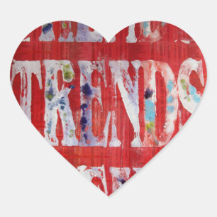En Forma De Corazón las tendencias aman a pegatina