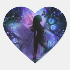 En Forma De Corazón Majestic hada pegatina
