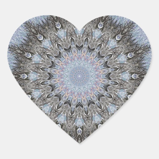 En Forma De Corazón Mandala Dreamcatcher Heart Pegatina (Anverso)