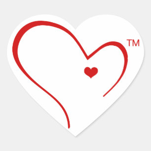En Forma De Corazón Manoplas para el pegatina del logotipo del corazó