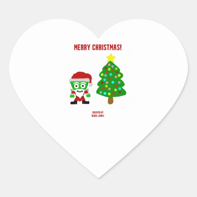 En Forma De Corazón Navidades FrankenCheese Heart Pegatina (Anverso)