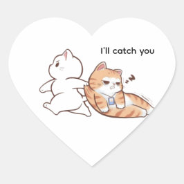 En Forma De Corazón Pegatina