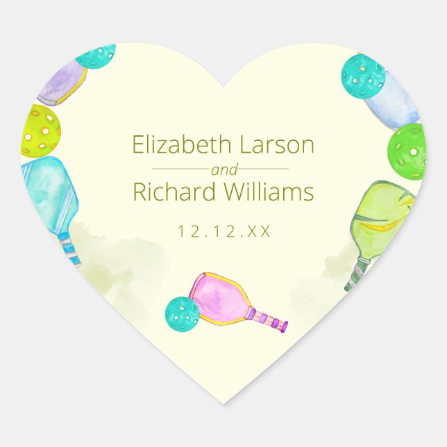 En Forma De Corazón Pegatina (Anverso)