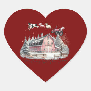 En Forma De Corazón Pegatina