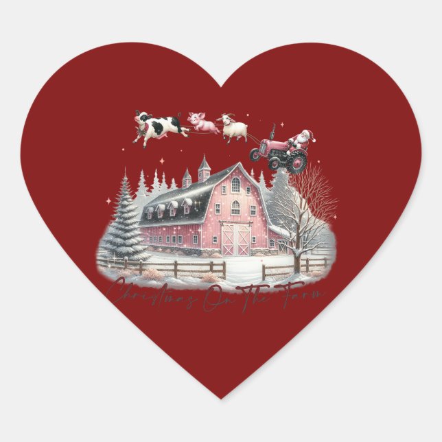 En Forma De Corazón Pegatina (Anverso)