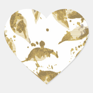 En Forma De Corazón Pegatina