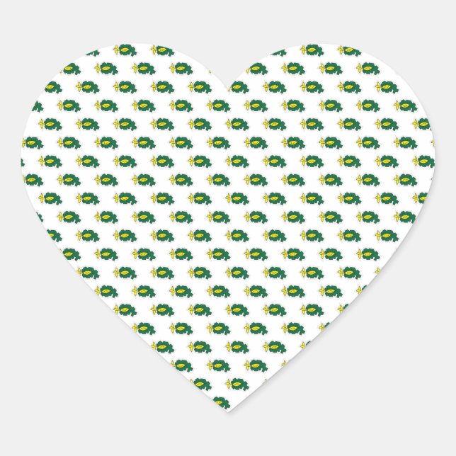 En Forma De Corazón Pegatina (Anverso)