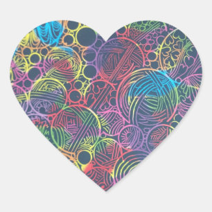 En Forma De Corazón Pegatina