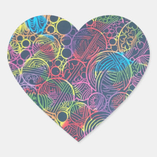 En Forma De Corazón Pegatina