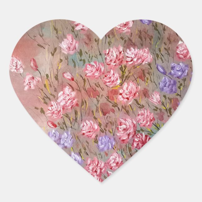 En Forma De Corazón Pegatina (Anverso)