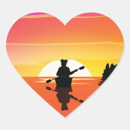 En Forma De Corazón Pegatina