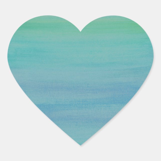 En Forma De Corazón Pegatina acuático Aqua (Anverso)
