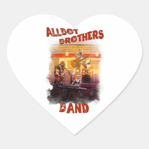 En Forma De Corazón pegatina Allbot Brothers Band /Bob's Saucer Repara