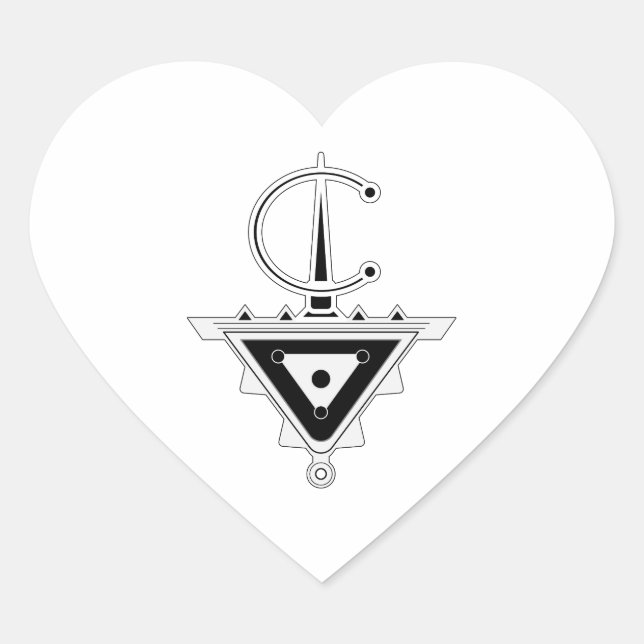 En Forma De Corazón Pegatina Amazigh Berber Tazerzit (Anverso)
