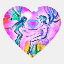 En Forma De Corazón pegatina cardíaco ROPA