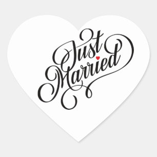 En Forma De Corazón Pegatina casado