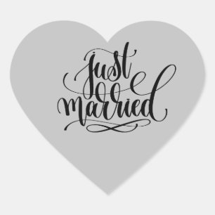 En Forma De Corazón Pegatina casado