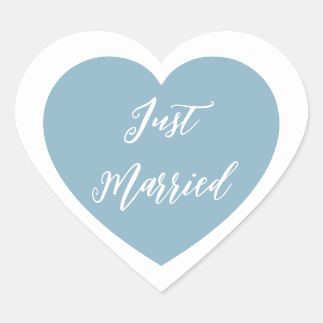 En Forma De Corazón Pegatina casado (Anverso)