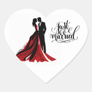 En Forma De Corazón Pegatina casado