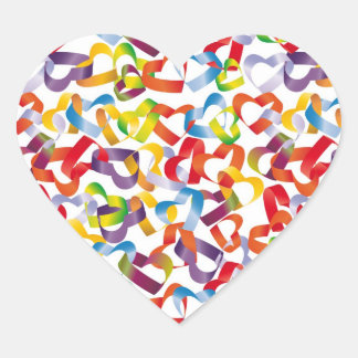 En Forma De Corazón Pegatina con decoraciones impecables con corazones