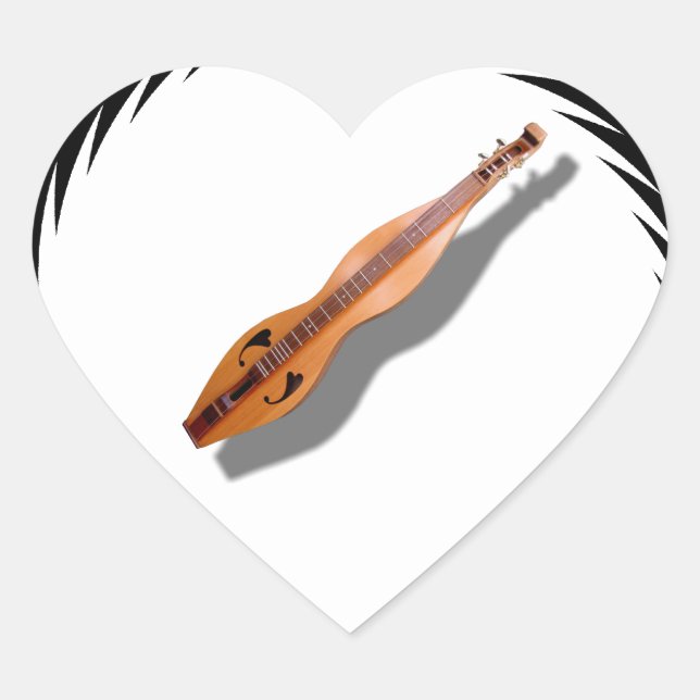 EN FORMA DE CORAZÓN PEGATINA DULCIMER (Anverso)