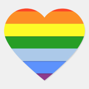 EN FORMA DE CORAZÓN PEGATINA LGBT