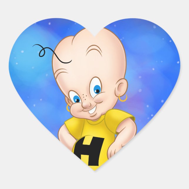 En Forma De Corazón pegatina personalizado lindo (Anverso)