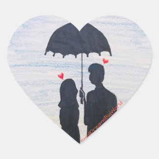 En Forma De Corazón Pegatina romántico