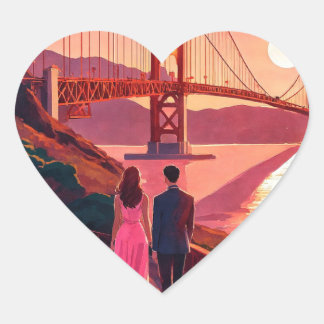 En Forma De Corazón Pegatina romántico