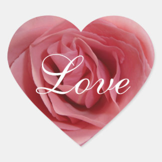 En Forma De Corazón Pegatina Rosa Rose Heart