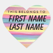 Personalizado Esto Pertenece Al Pegatina Del Coraz